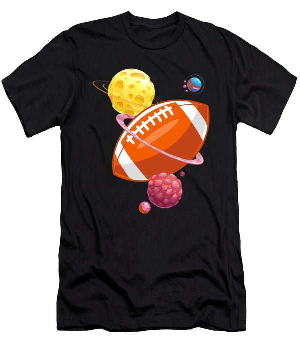 American Football Space Sports Moon T-Shirt