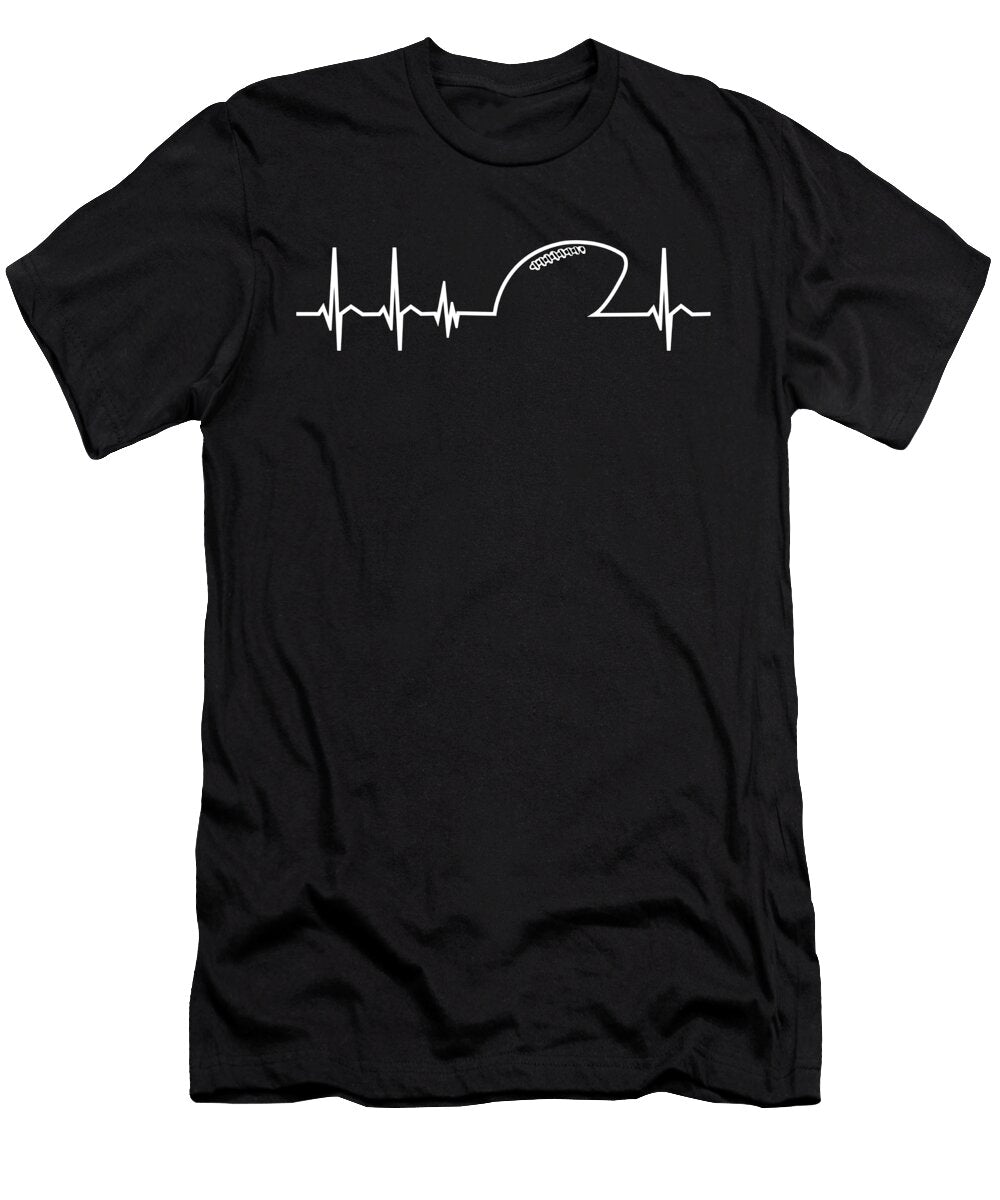 American Football Team Heart Heartbeat Player Gift Tshirtconcepts Marvin Poppe T-Shirt