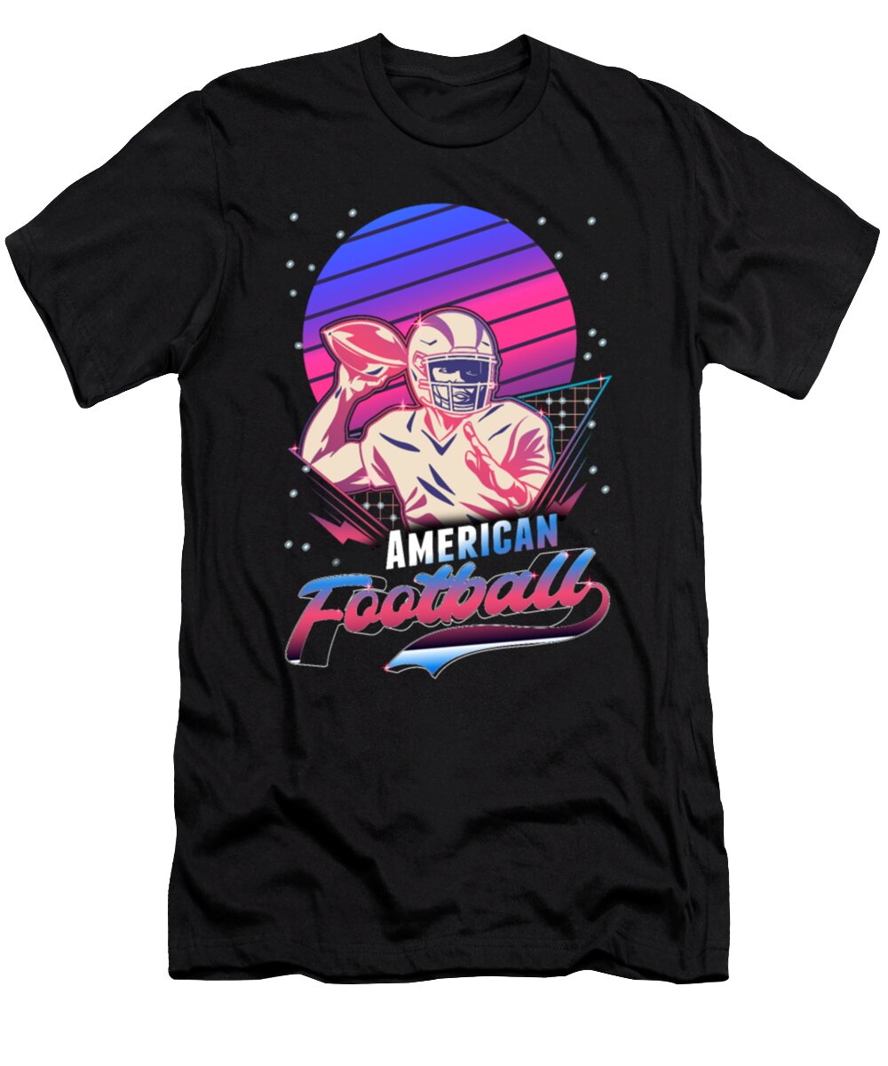 American Football Vaporwave 80s 90s Ball Sports Tinh Tran Le Thanh T-Shirt