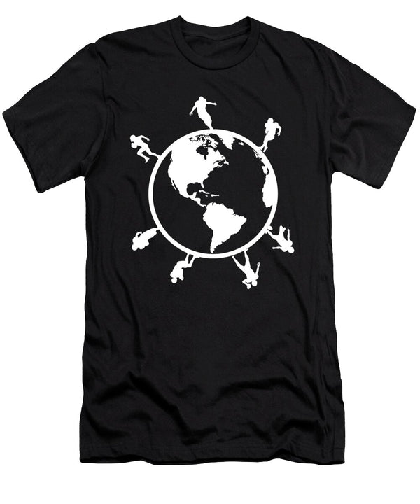 American Football World Globe Kicker Quarterback Justus Ratzke T-Shirt