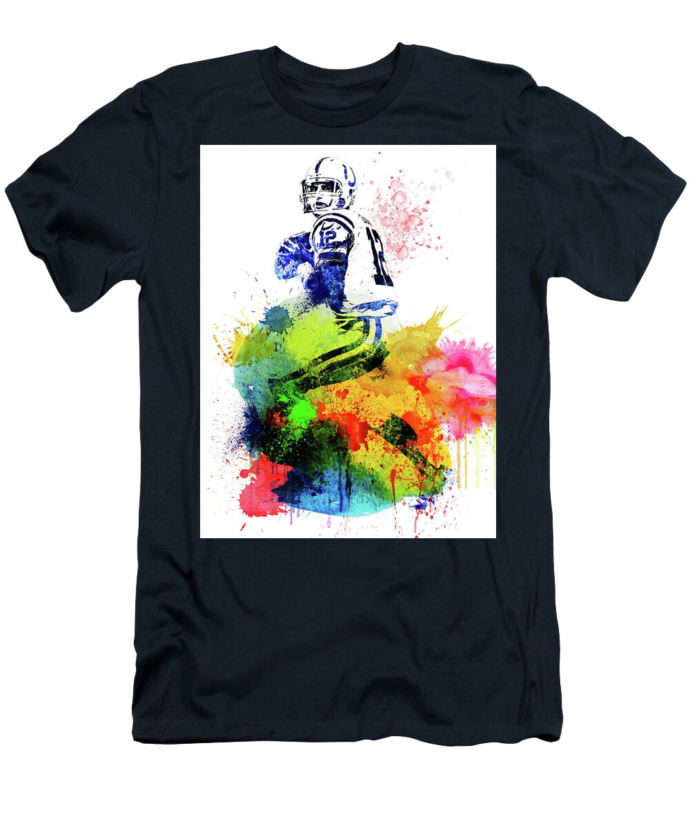Andrew Luck Watercolor I Naxart Studio T-Shirt