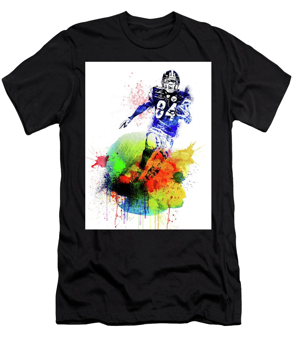 Antonio Brown Watercolor Iv Naxart Studio T-Shirt