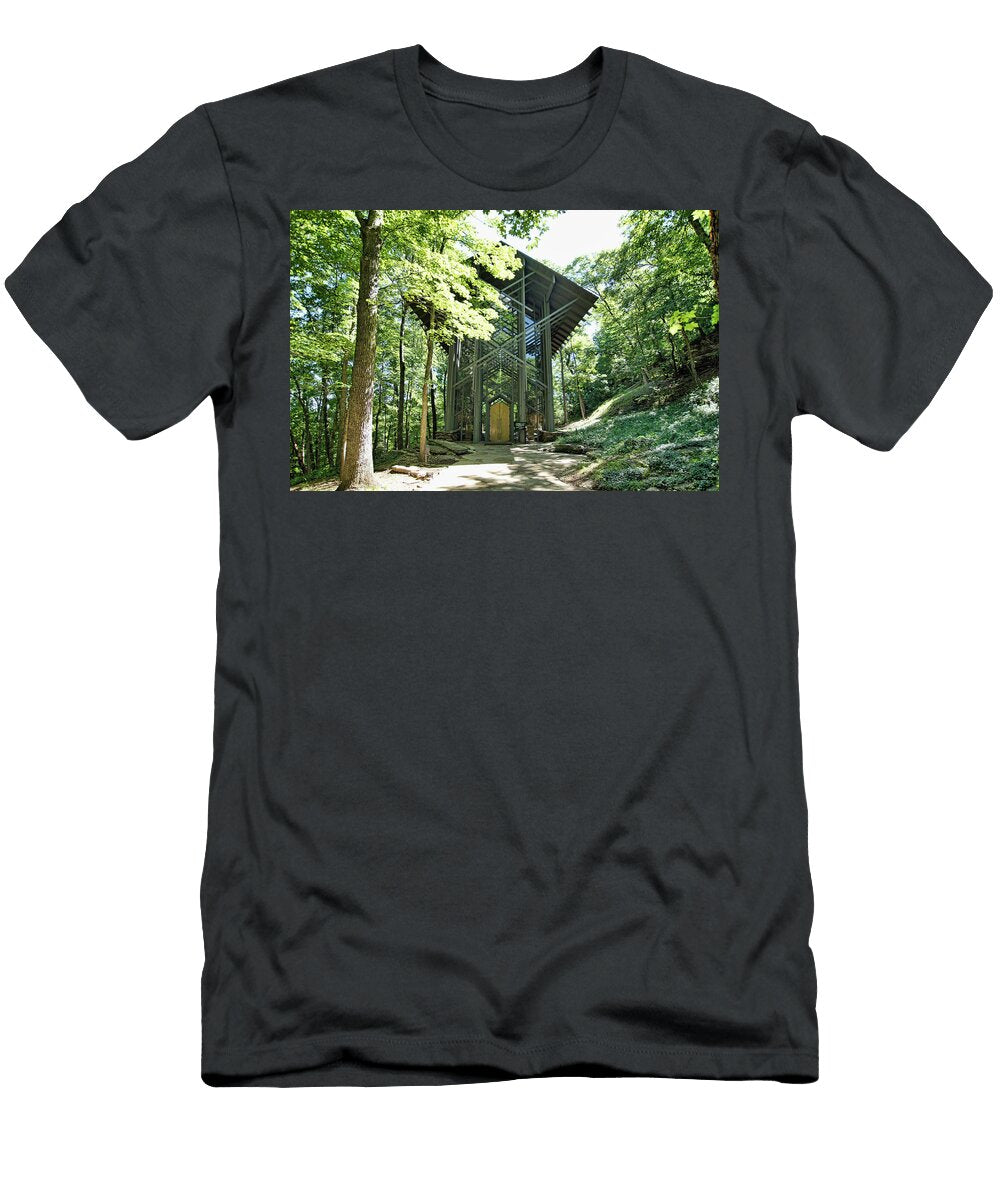 Approaching Thorncrown Chapel Cricket Hackmann T-Shirt