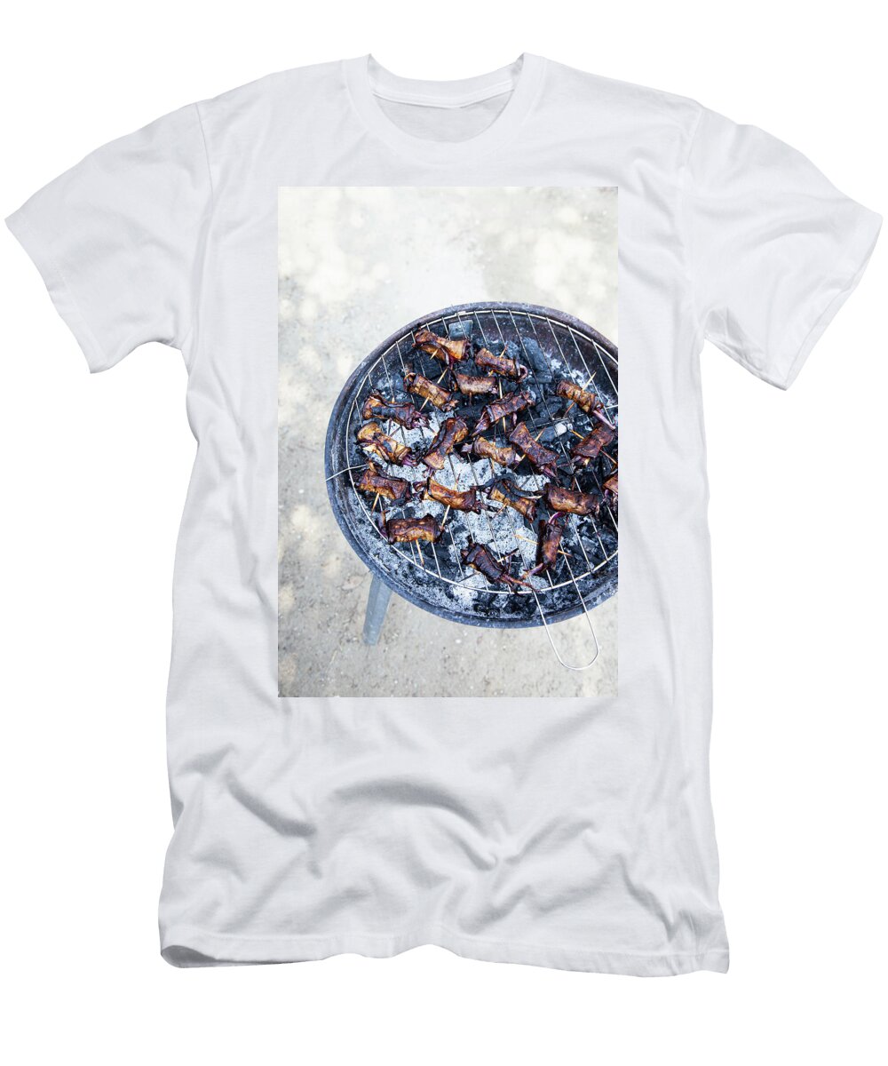 Aubergine Rolls with Red Onions on a Barbecue Julia Skowronek T-Shirt
