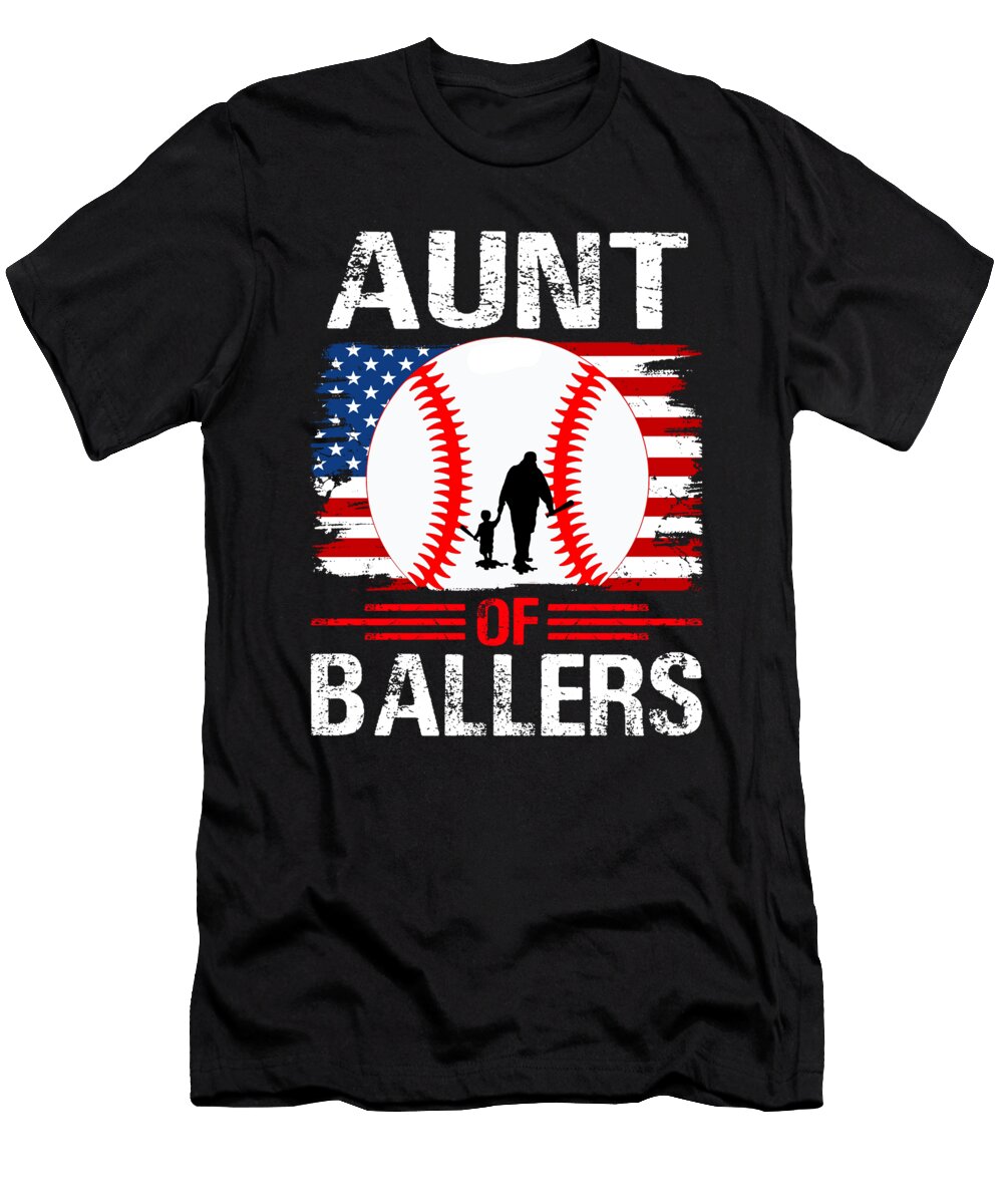 Aunt of Ballers Baseball Dhbubble T-Shirt