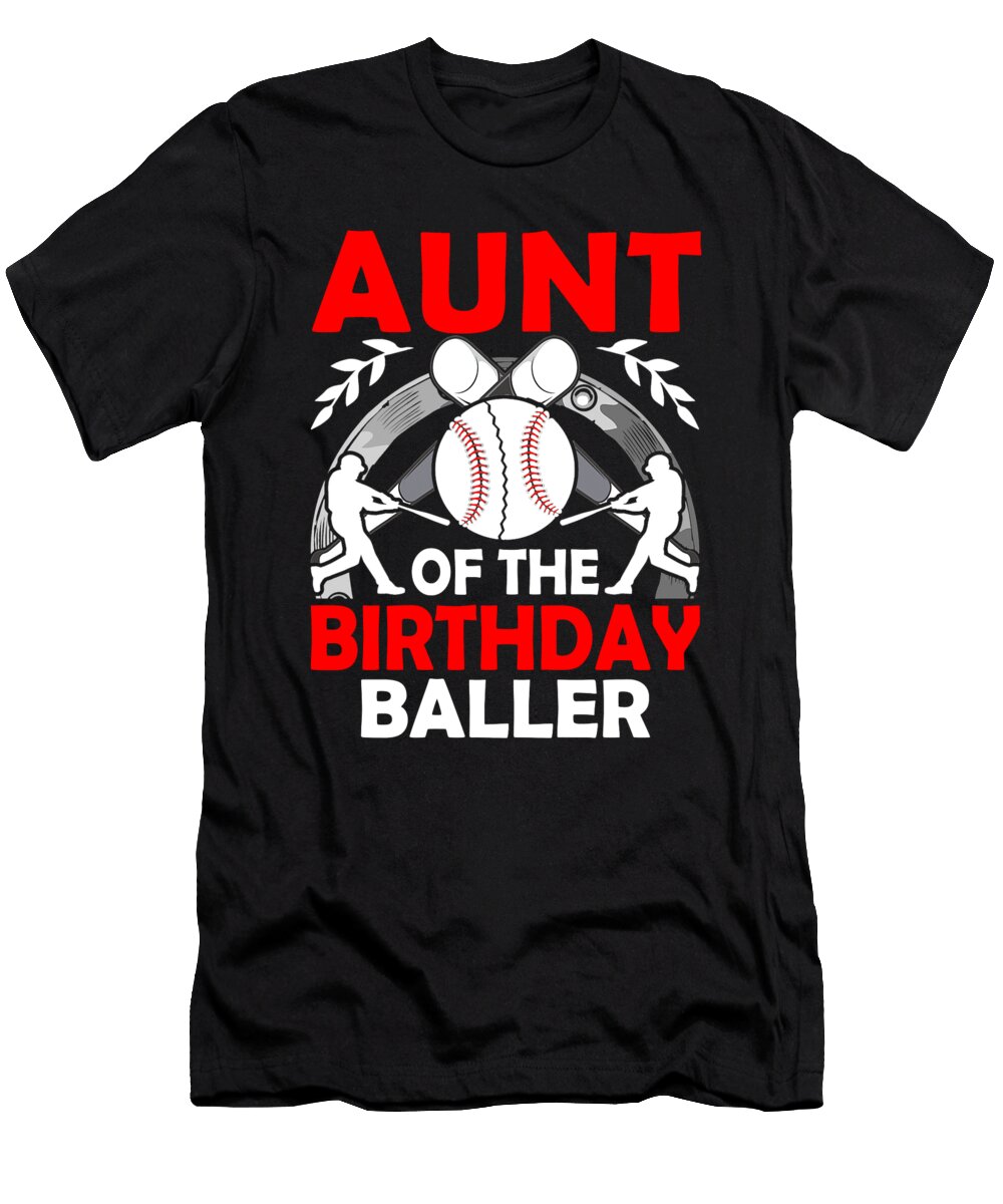 Aunt of the Birthday Baller Baseball Dhbubble T-Shirt