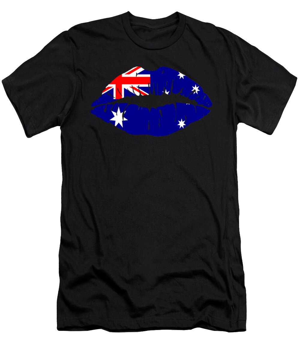 Australia Flag Kiss World Champions Gift Idea Tinh Tran Le Thanh T-Shirt