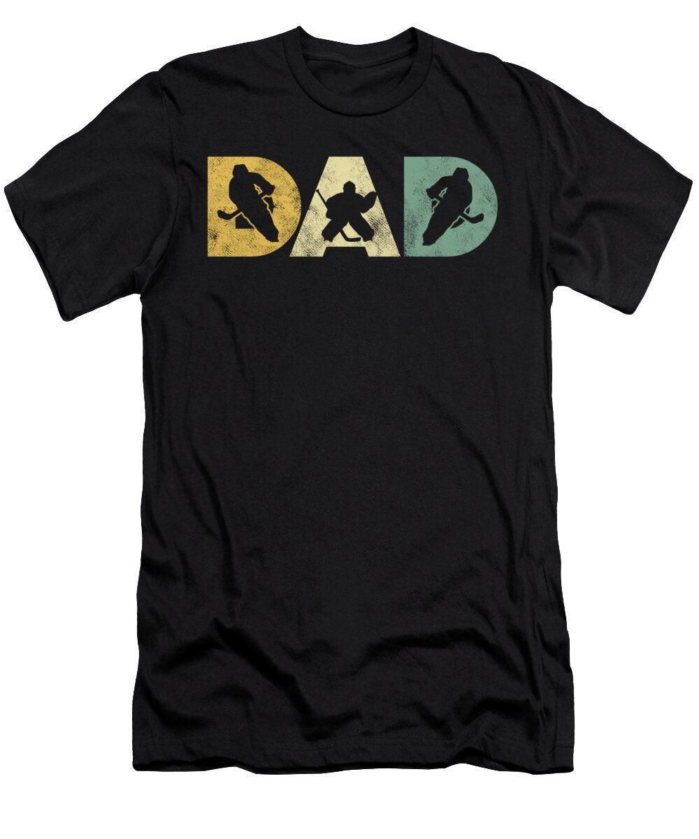 Awesome Ice Hockey Dad Hockey Player Father Hockey Coach Daddy Fathers Day Gift Thomas Larch T-Shirt