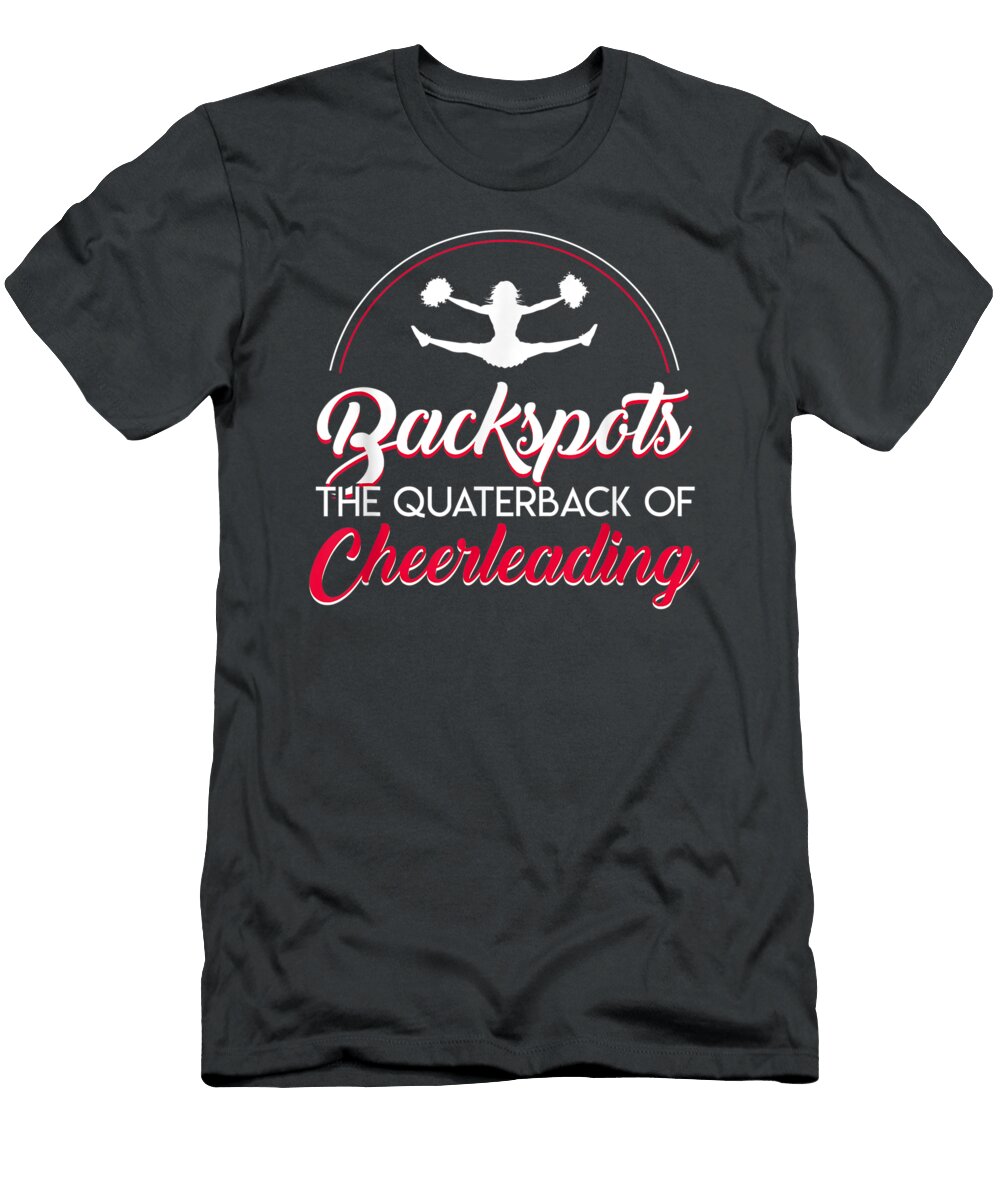 Backspots Quarterback Cheerleading Funny Cheerlead Clayei Evagr T-Shirt