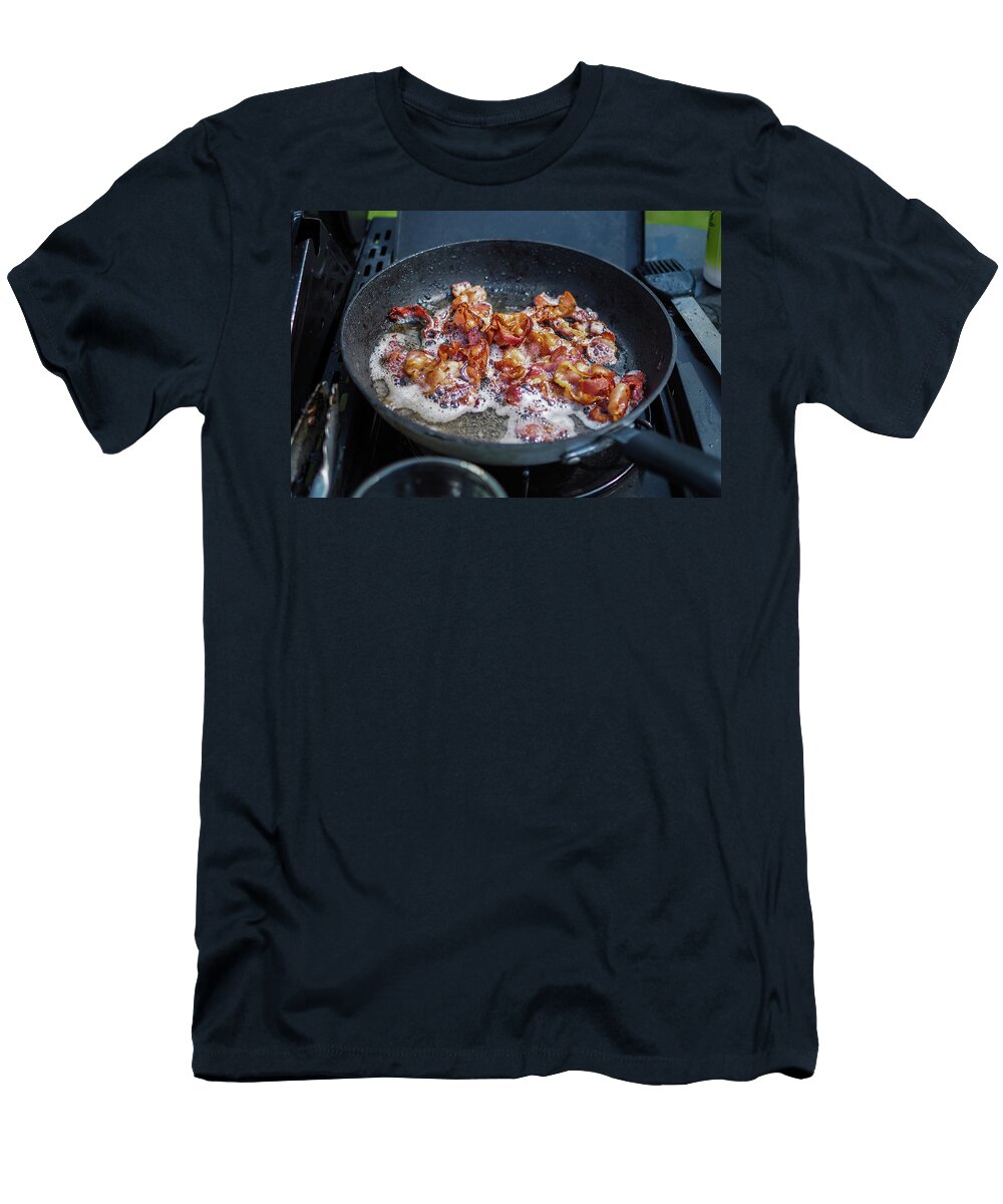 Bacon in a Pan on a Gas Grill Lara Jane Thorpe T-Shirt