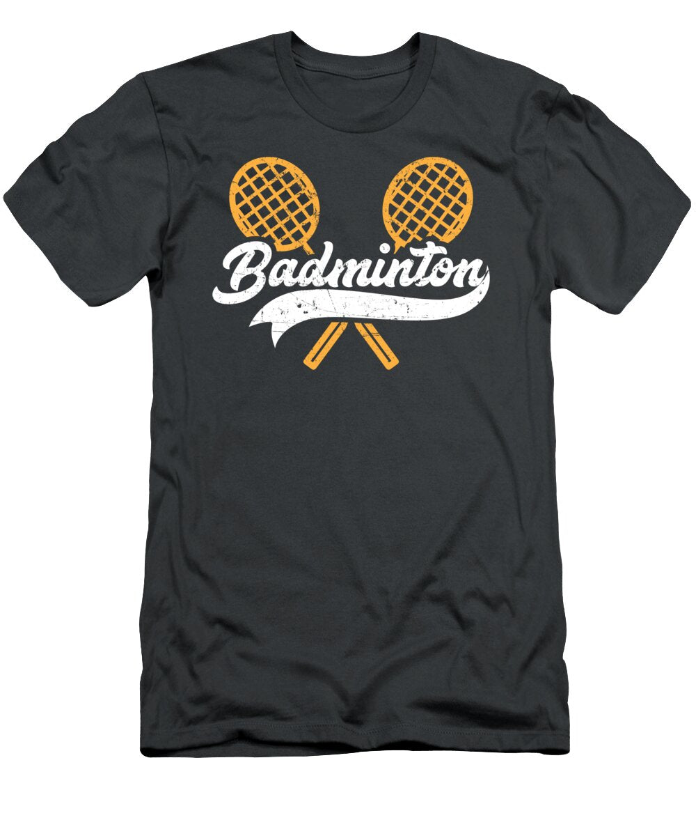 Badminton for Men Women Kids Coach Paddle Player Pickleball Crazy Squirrel T-Shirt