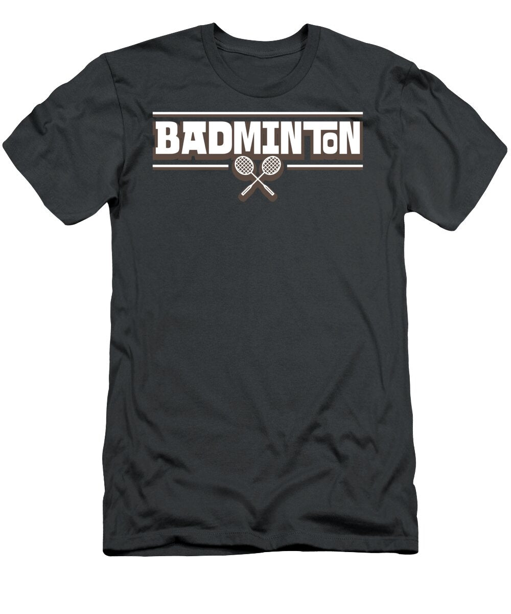 Badminton for Men Women Kids Team Paddle Player Pickleball Crazy Squirrel T-Shirt