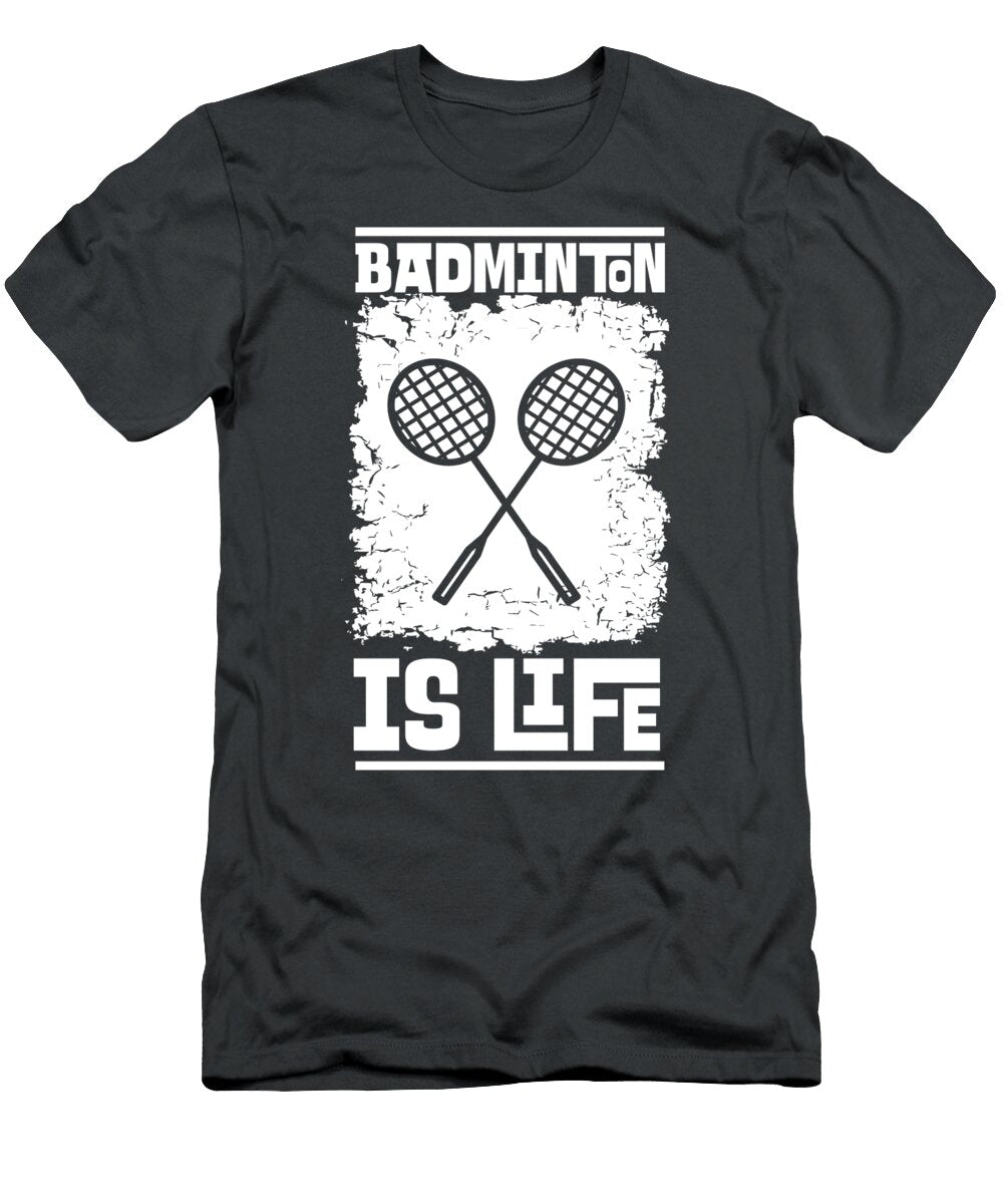 Badminton Is Life Badminton for Men Women Kids Player Paddle Pickleball Player Crazy Squirrel T-Shirt