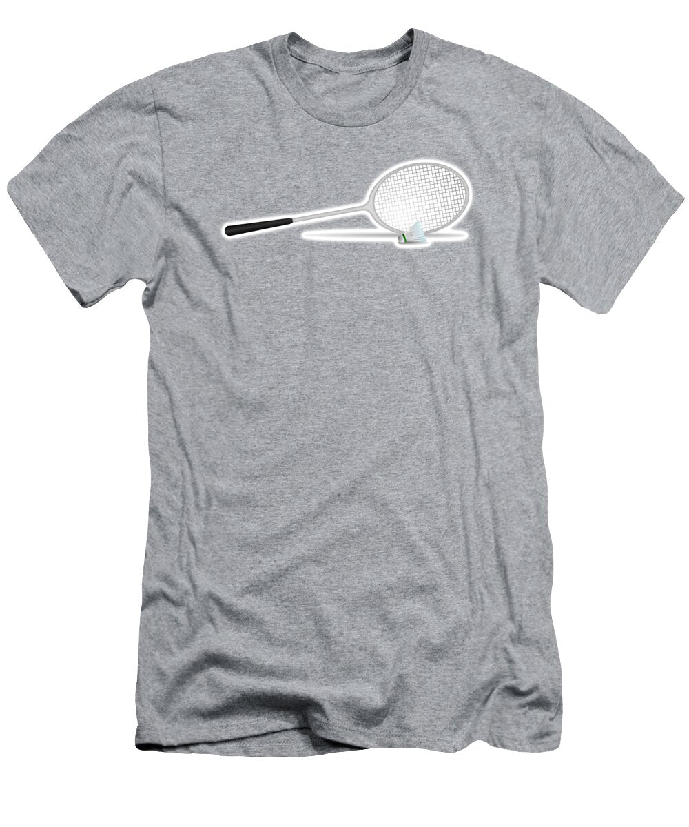 Badminton Racket and Shuttle Cock Tom Hill T-Shirt