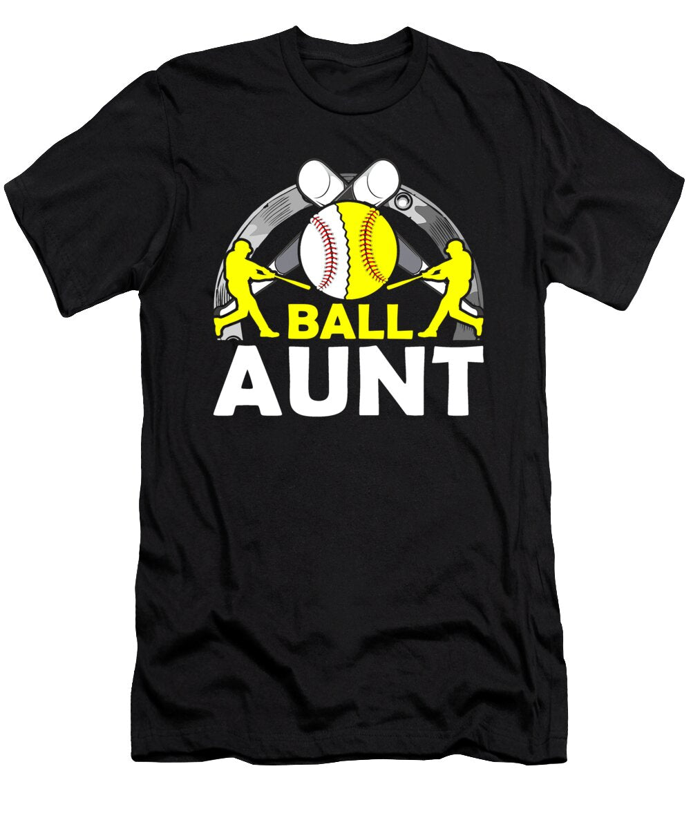 Ball Aunt Baseball Softball Dhbubble T-Shirt