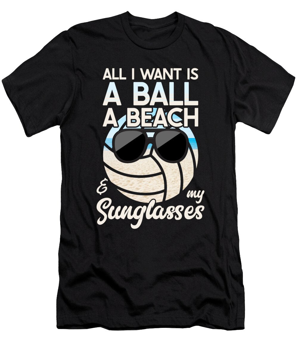 Ball Beach Sunglasses Volleyball Me T-Shirt