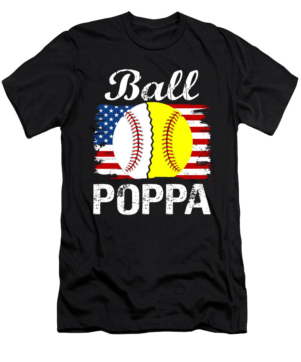 Ball Poppa Baseball Softball Dhbubble T-Shirt