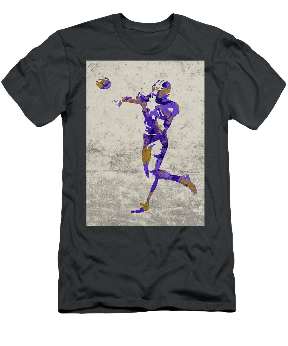 Baltimore Ravens Quarterback Football Player Paint Splatters Abstract Portrait Design Turnpike T-Shirt