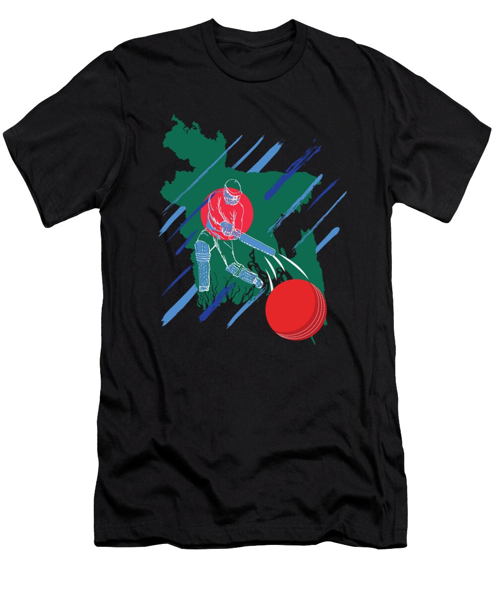 Bangladesh Cricket Fan or Player Graphic Jacob Hughes T-Shirt