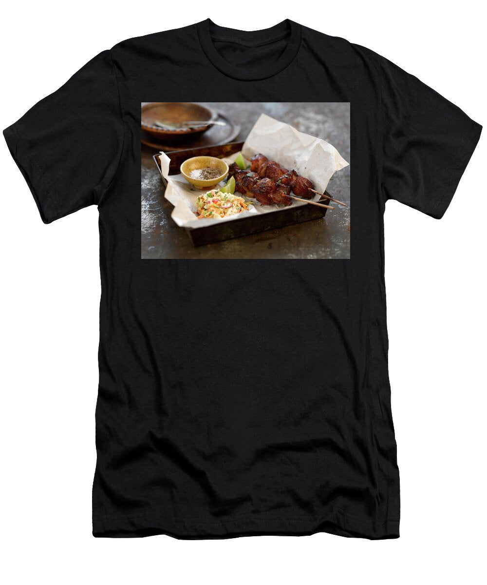 Barbecue Pork Lime Skewers Ian Garlick T-Shirt
