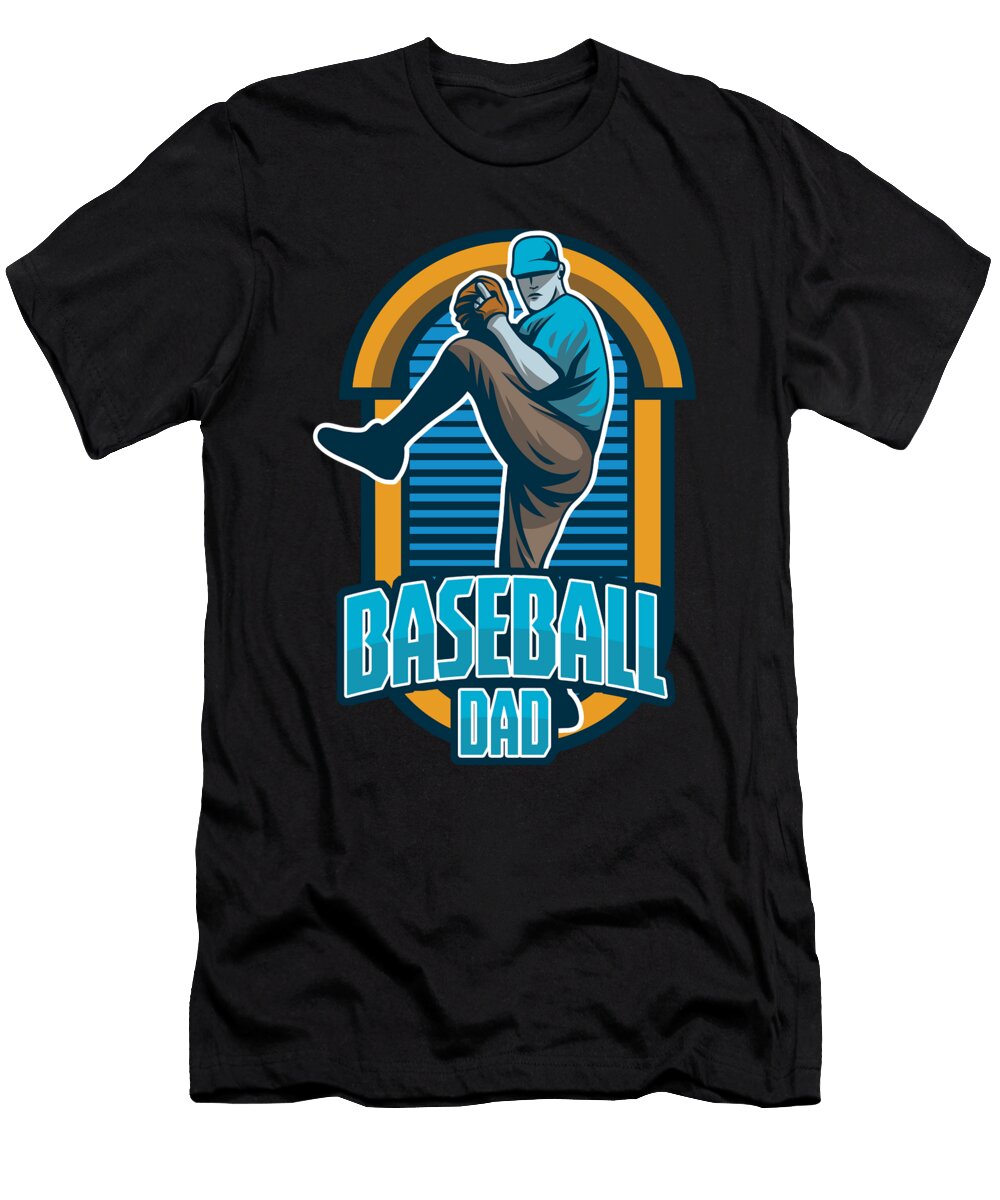 Baseball Dad Pitcher Softball Players Baseball Bat Hitters Baseballer Gift Thomas Larch T-Shirt