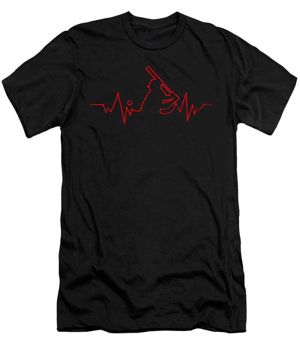 Baseball Heartbeat Design Cool Gift for Sport Lovers Art Frikiland T-Shirt