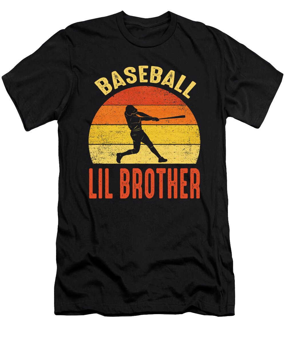Baseball Lil Brother Fathers Day Baseball Family Matching Dhbubble T-Shirt