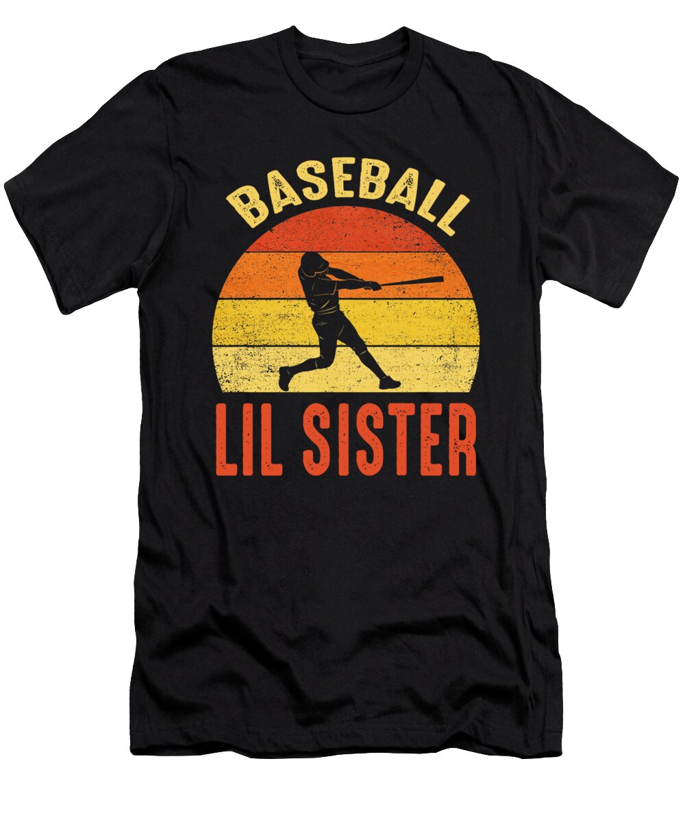 Baseball Lil Sister Fathers Day Baseball Family Matching Dhbubble T-Shirt