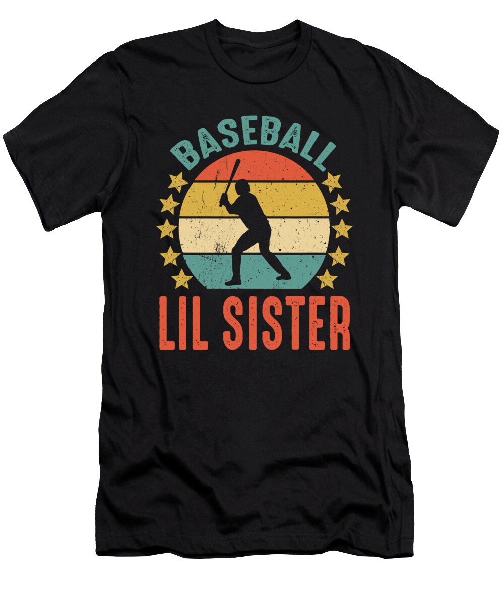 Baseball Lil Sister Fathers Day Dhbubble T-Shirt