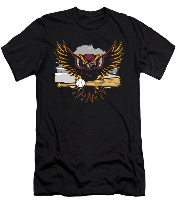 Baseball Pitcher Softball Players Batter Hitters Awesome Owl Baseball Gift Thomas Larch T-Shirt