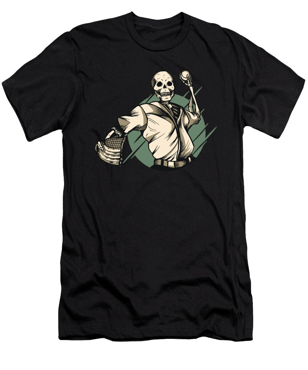 Baseball Skeleton Baseball Pitcher and Glove Designed By Vexels T-Shirt