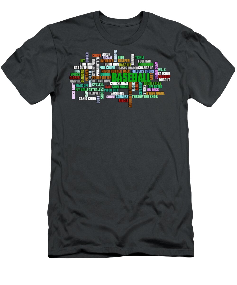 Baseball Terms Typography Ricky Barnard T-Shirt