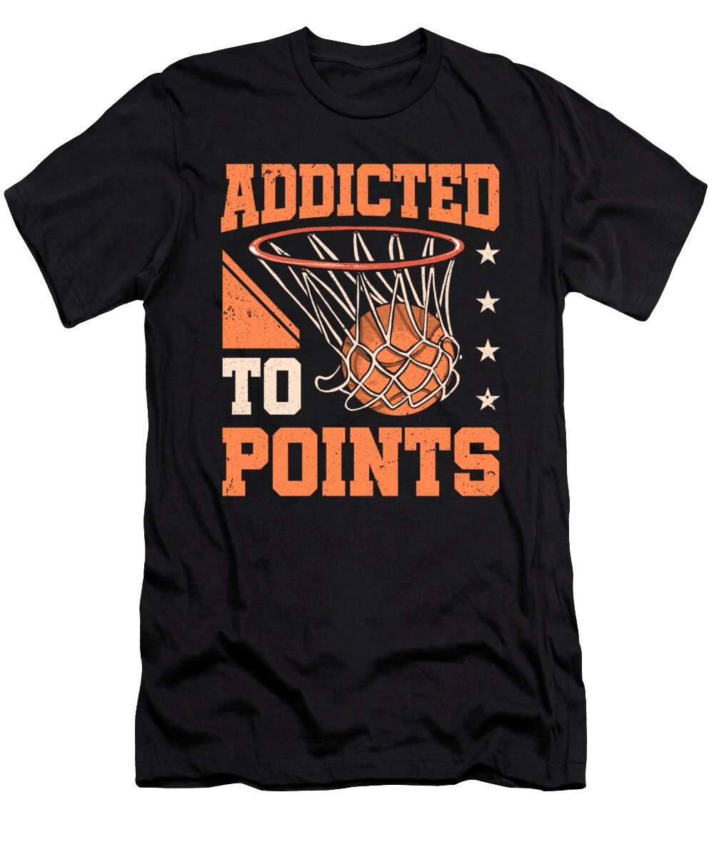 Basketball Player Addicted to Points Baskeball Colorfulsnow T-Shirt