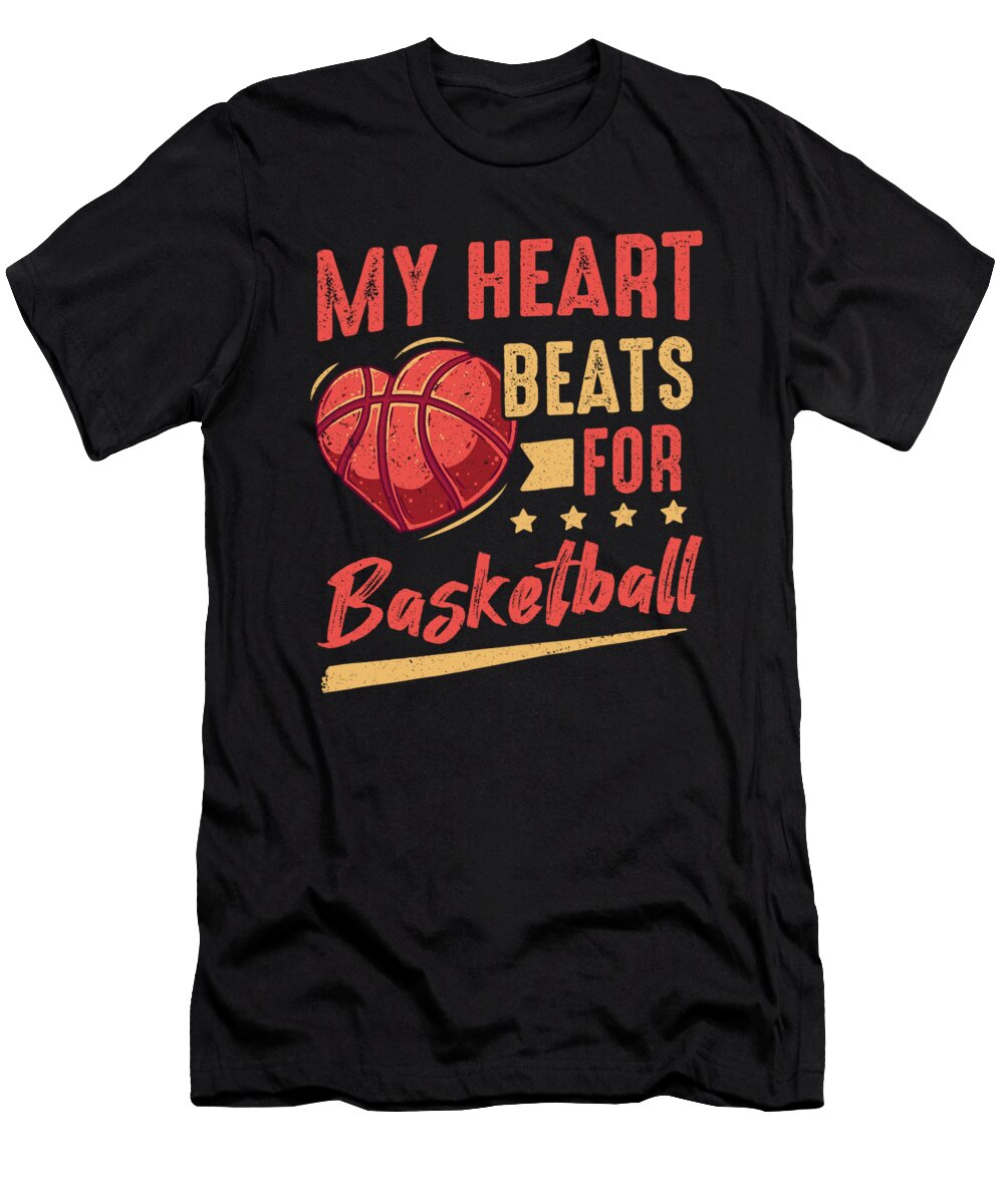 Basketball Player My Heart Beats for Basketball Colorfulsnow T-Shirt