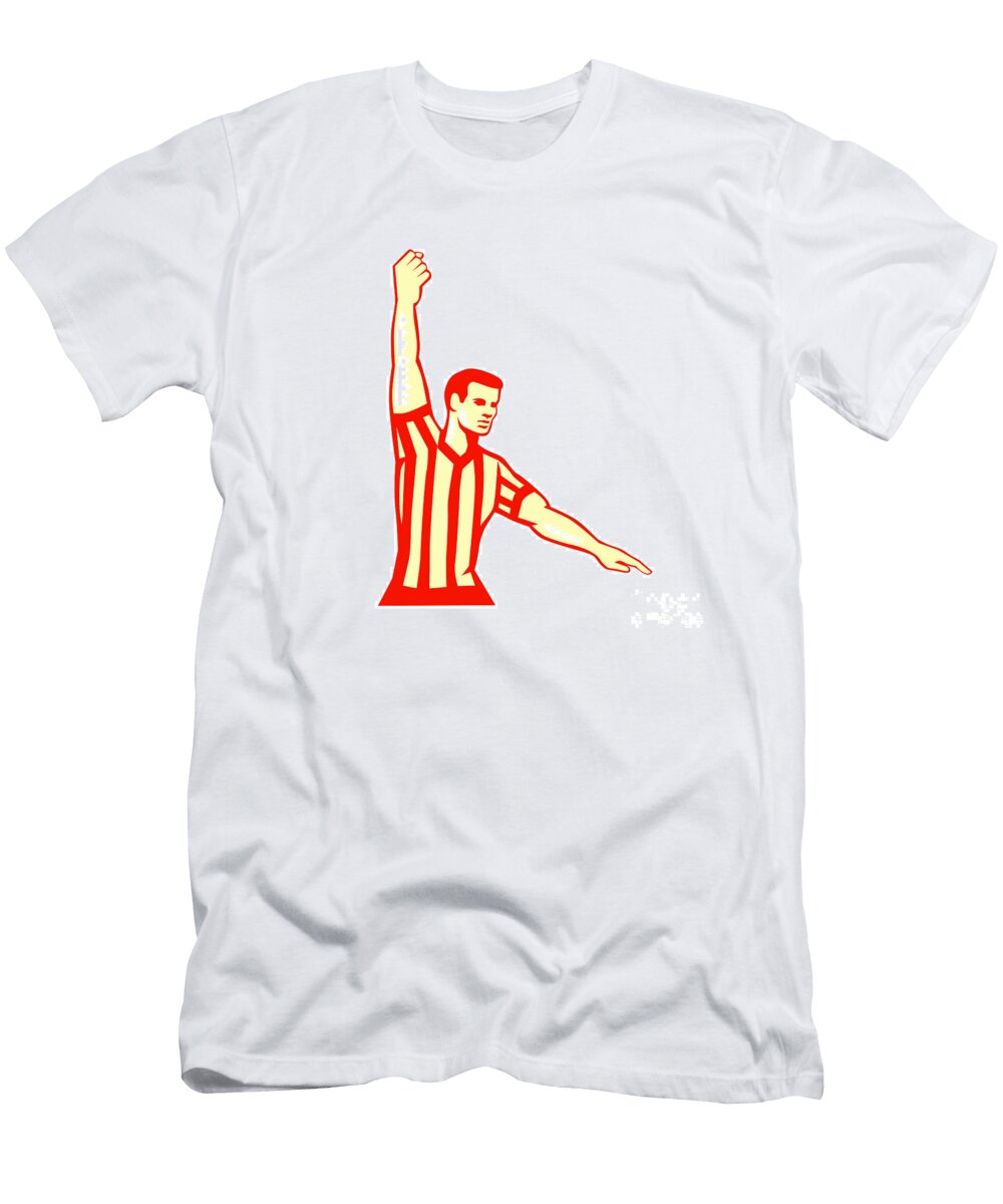 Basketball Referee Stop Clock Foul Retro Aloysius Patrimonio T-Shirt