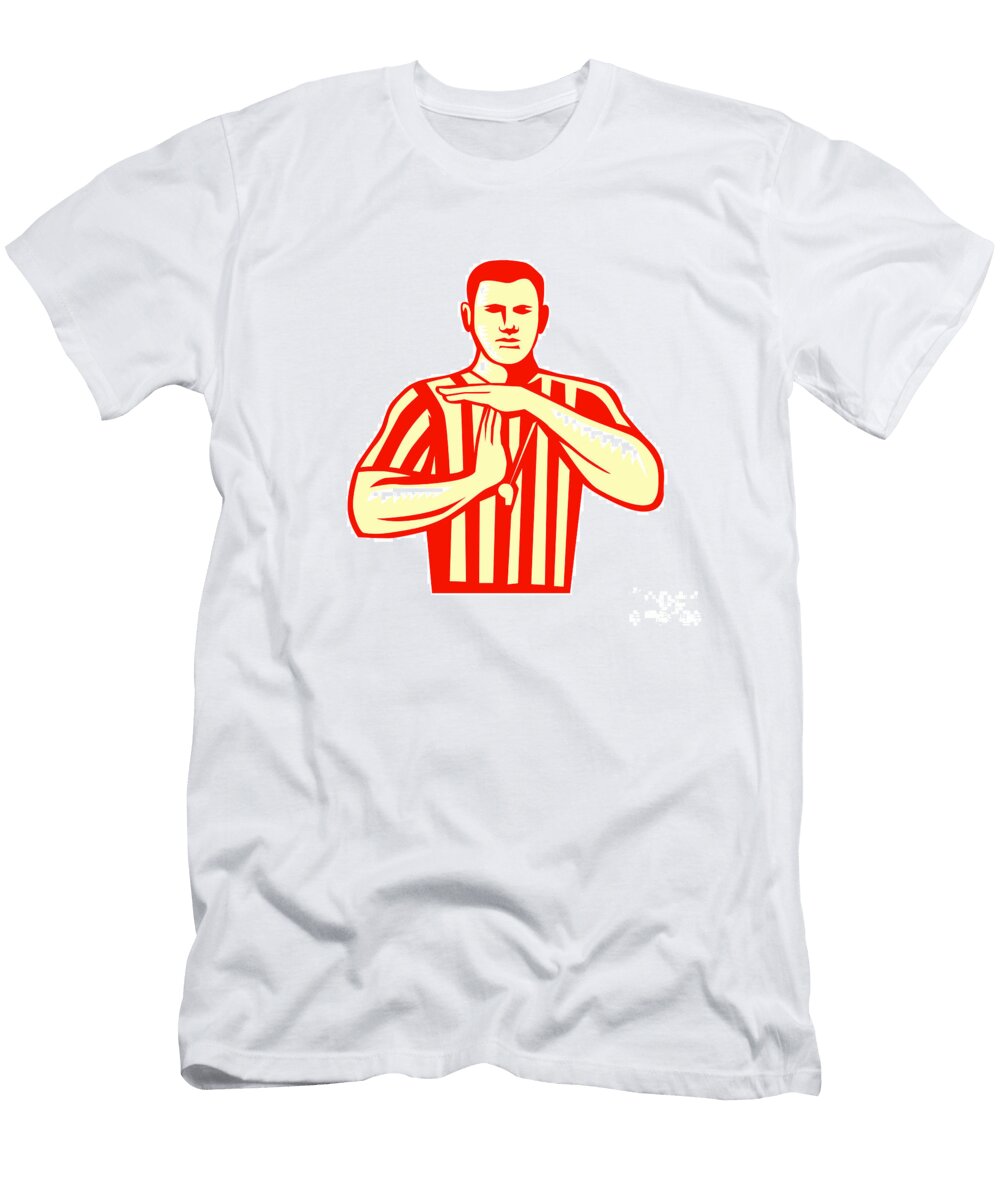 Basketball Referee Technical Foul Retro Aloysius Patrimonio T-Shirt