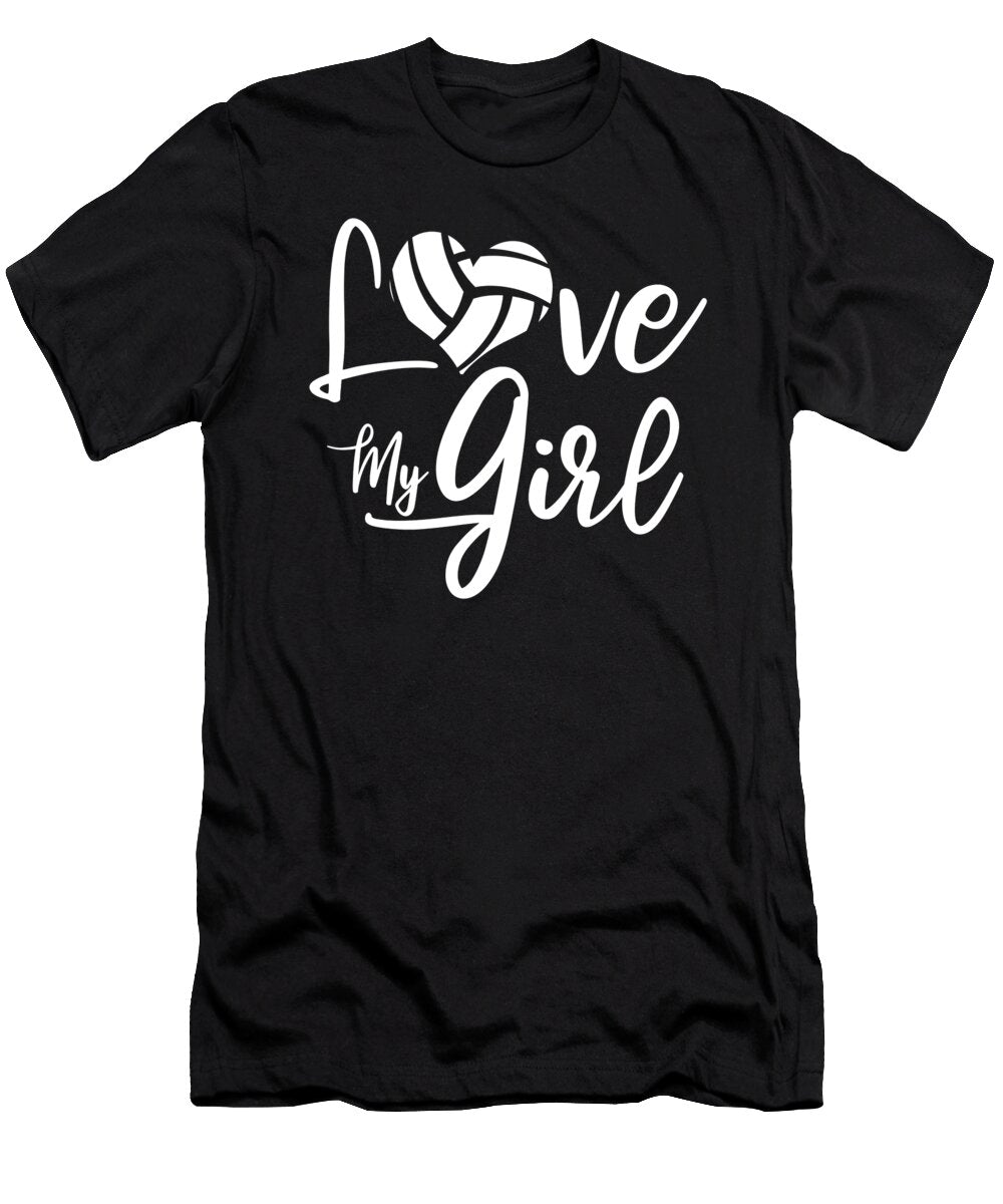 Beach Volleyball Heart Vball Love My Girl Crazy Squirrel T-Shirt
