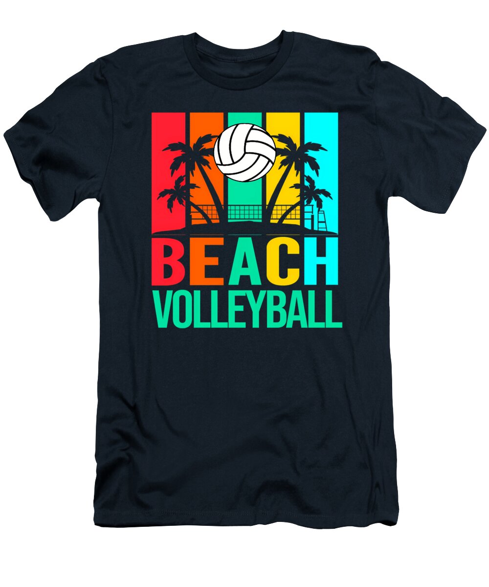 Beach Volleyball Retro Design Milar Style T-Shirt