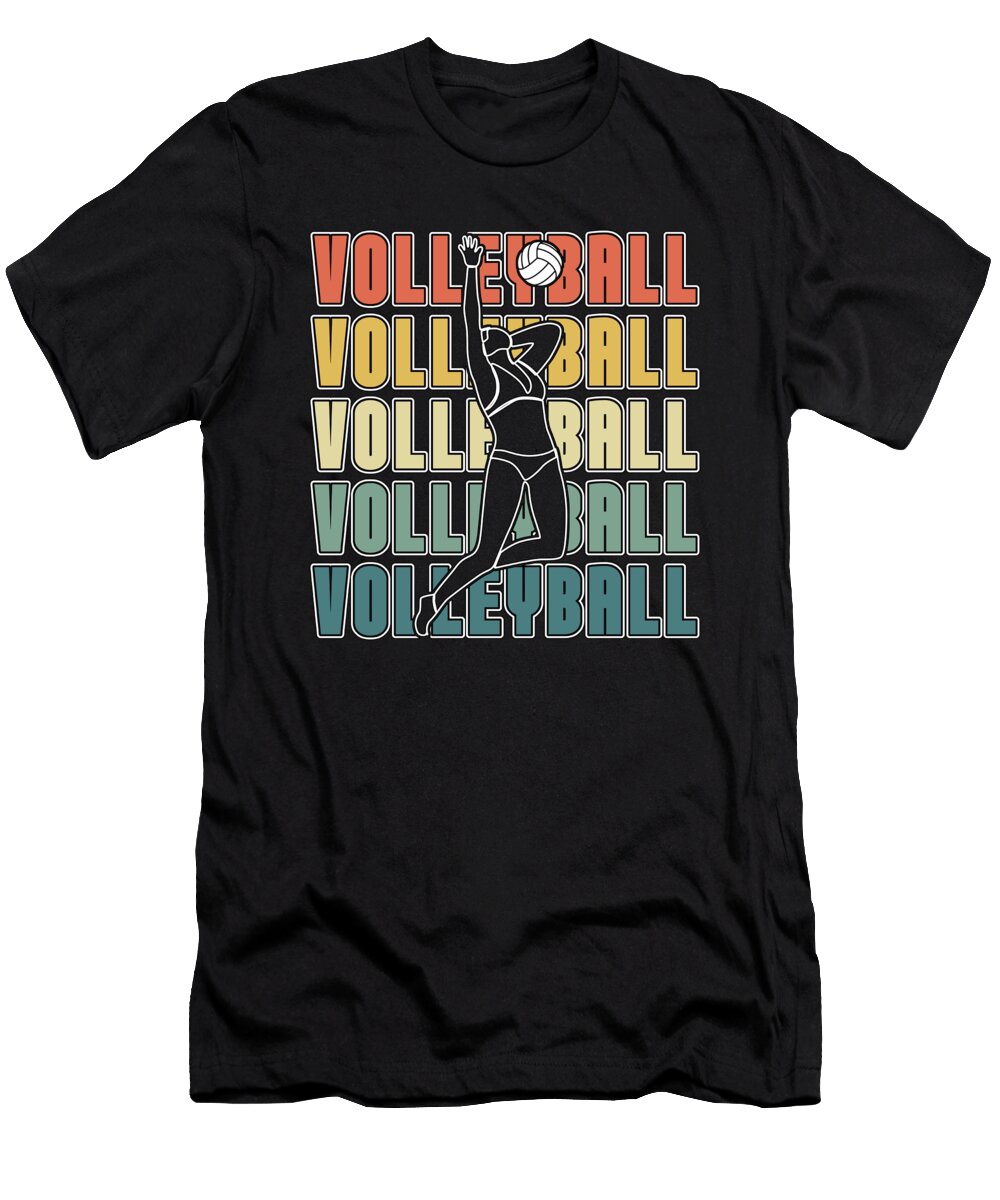 Beach Volleyball Retro Volleyball Set Beachball Tshirtconcepts Marvin Poppe T-Shirt