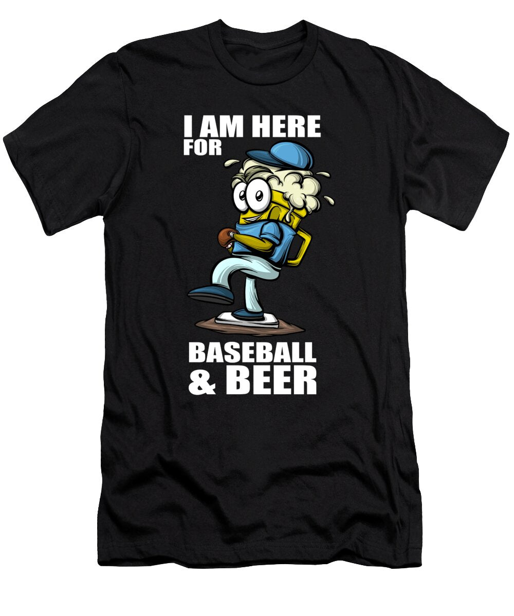 Beer Baseball Player Pitcher Baseball Beer Colorfulsnow T-Shirt