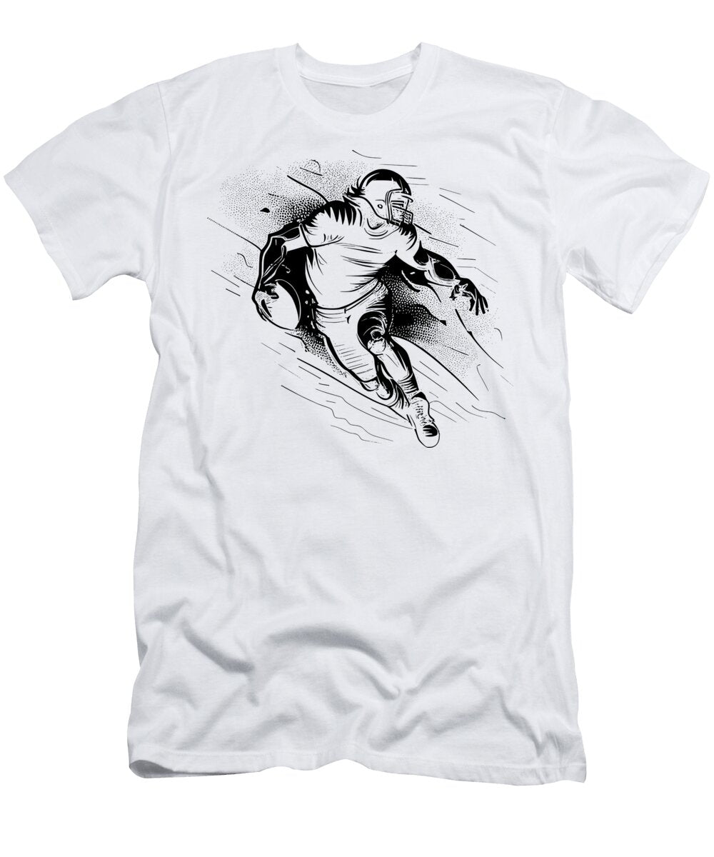 Blazing Quarterback Minimalist Abstract Modern Artmodern Art Happy Living T-Shirt
