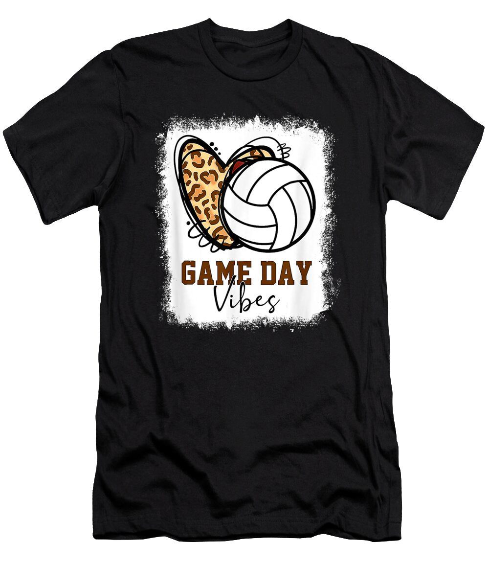 Bleached Volleyball Game Day Vibes Volleyball Mom Game Duong Dam T-Shirt