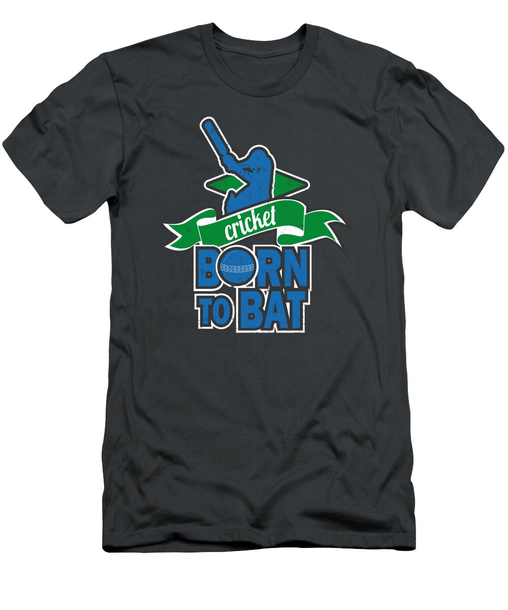 Born to Bat Cricket for Men Women Kids Player Bowler Batsman Crazy Squirrel T-Shirt
