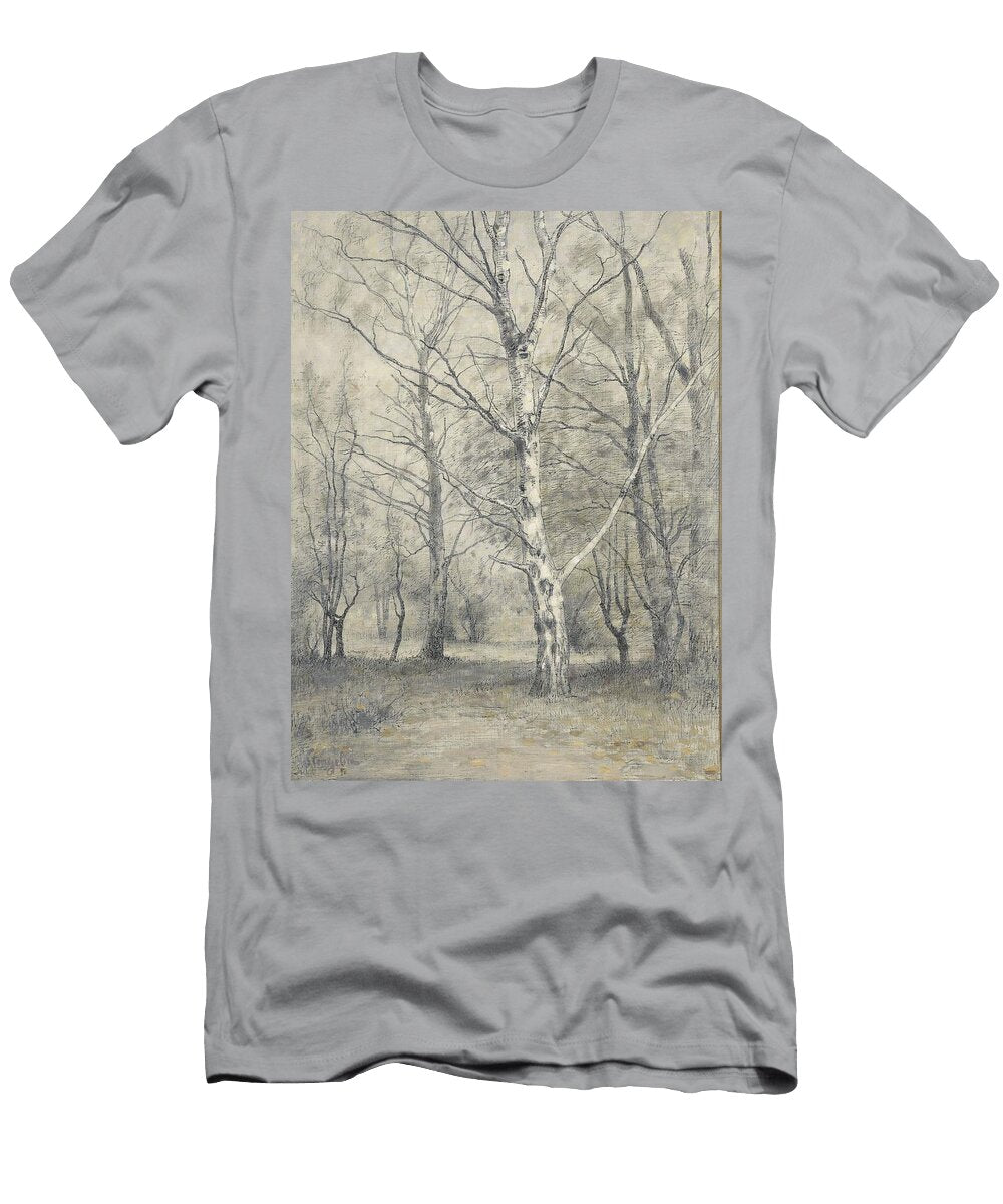 Bos Met Berkebomen Art Alphonse Stengelin French T-Shirt