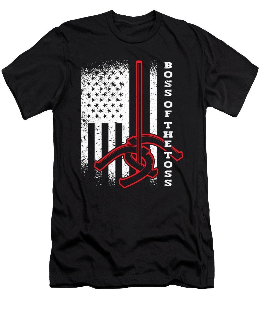 Boss of the Toss USA Horseshoe Pitching Me T-Shirt