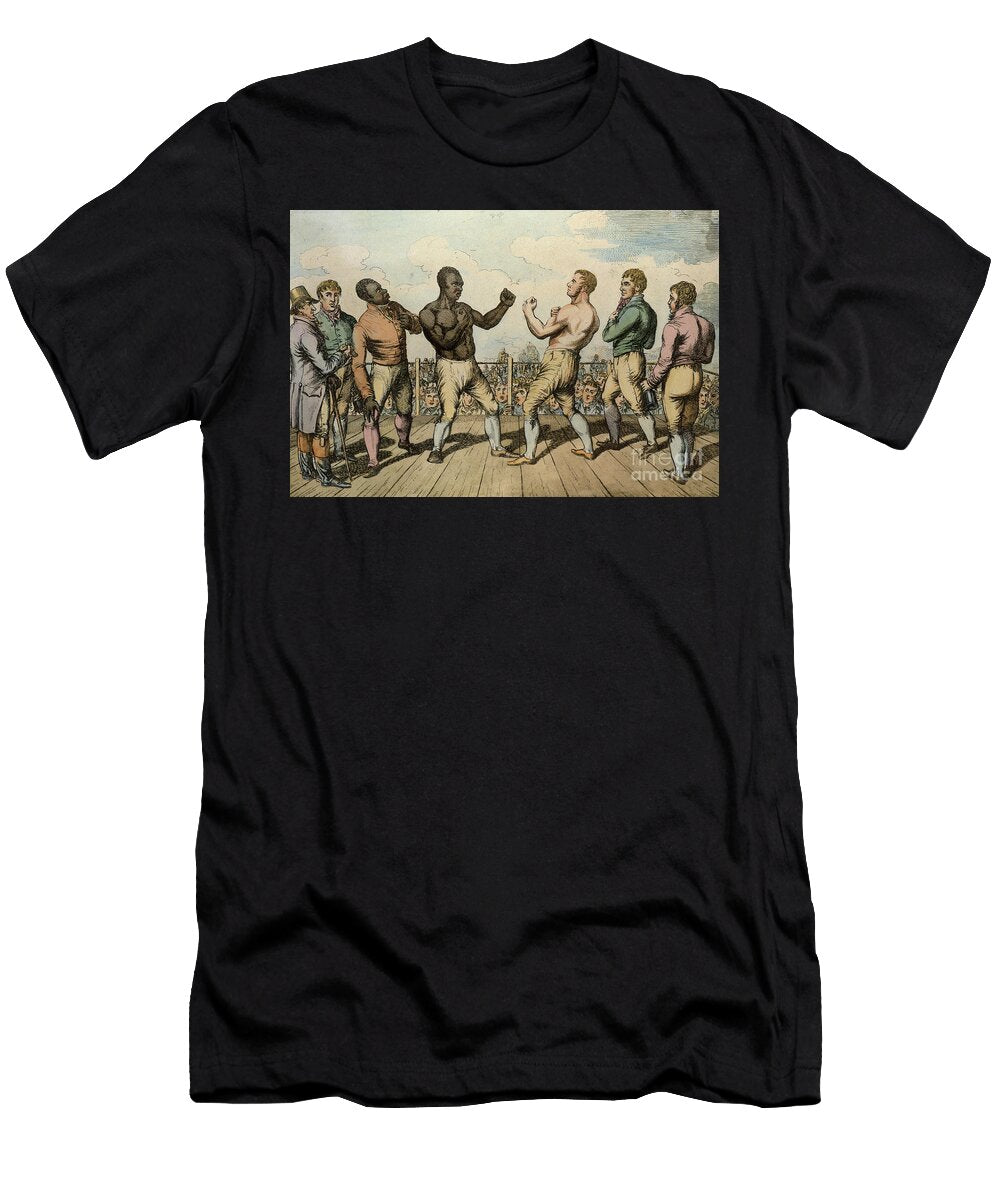 Boxing Match Between Cribb 1781 1848 and Molineaux D1818 At Thistleton Gap Rutland 1811 English School T-Shirt