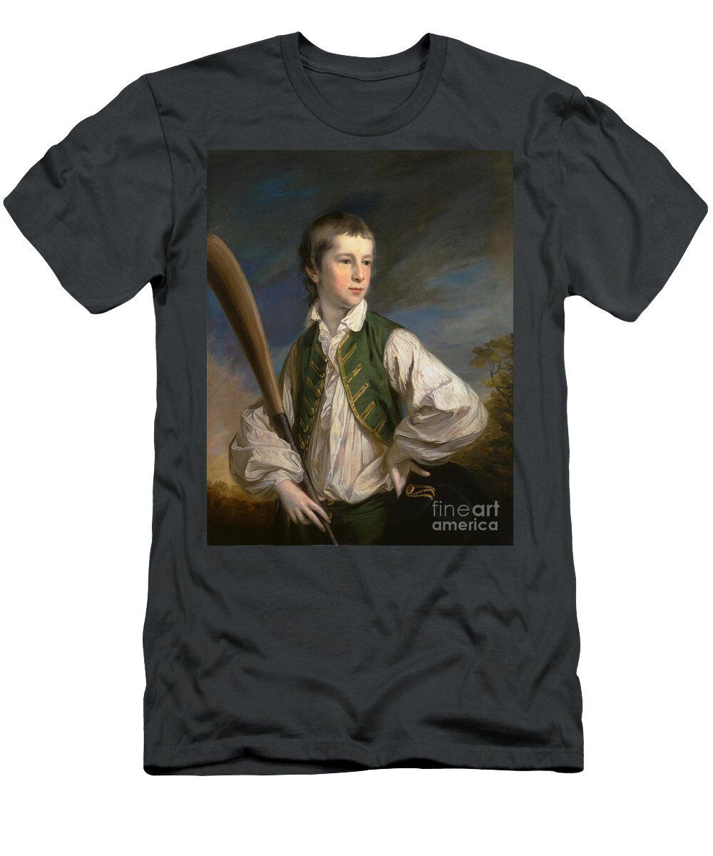 Boy with a Cricket Bat Celestial Images T-Shirt