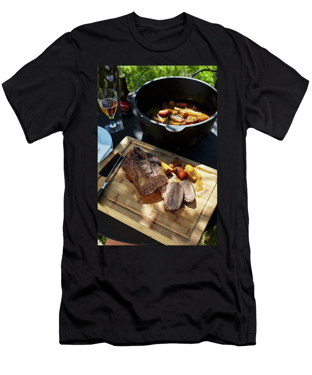 Braised Roast Pork with Vegetables From a Dutch Oven Herbert Lehmann T-Shirt