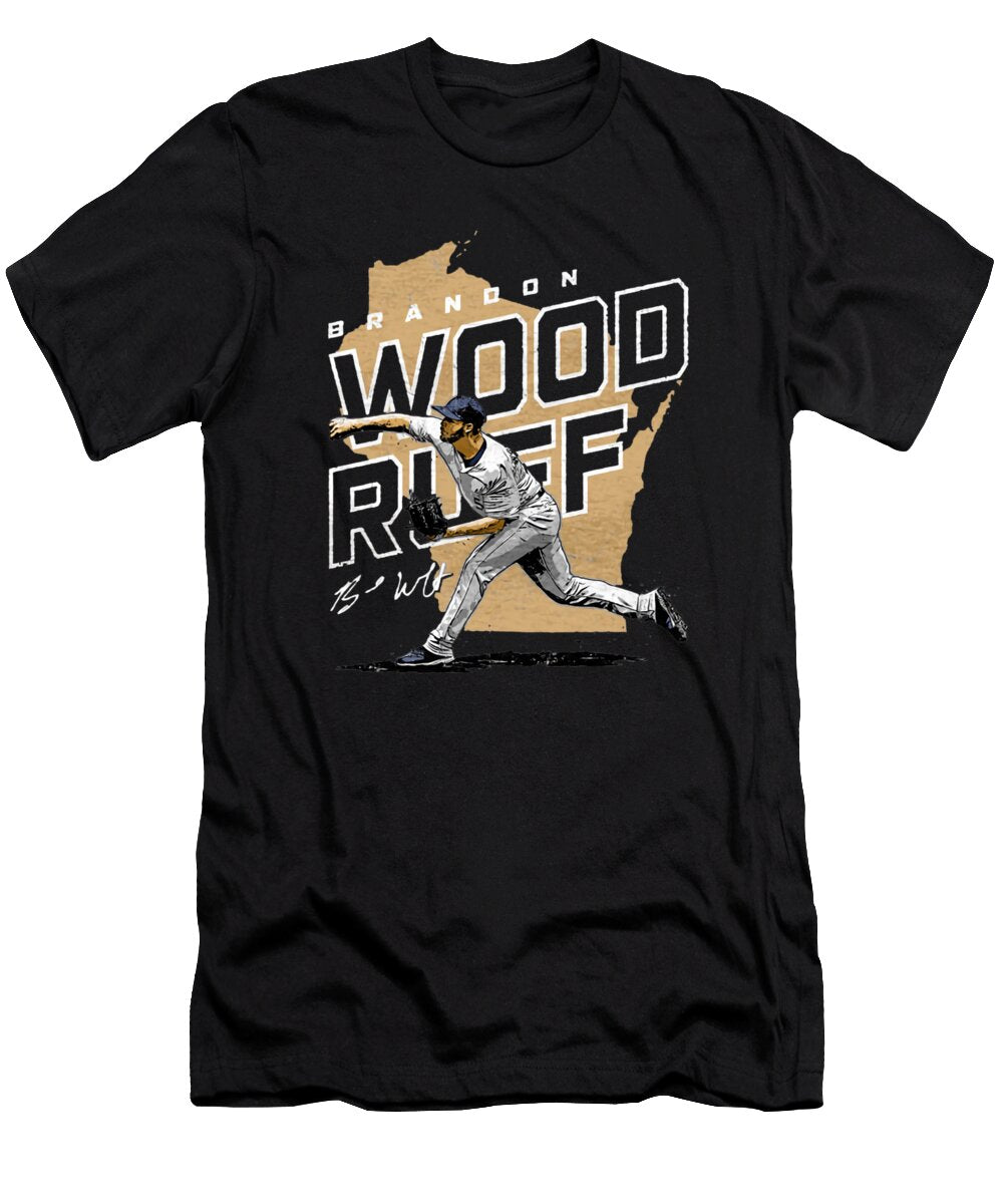 Brandon Woodruff Player Map Kelvin Kent T-Shirt