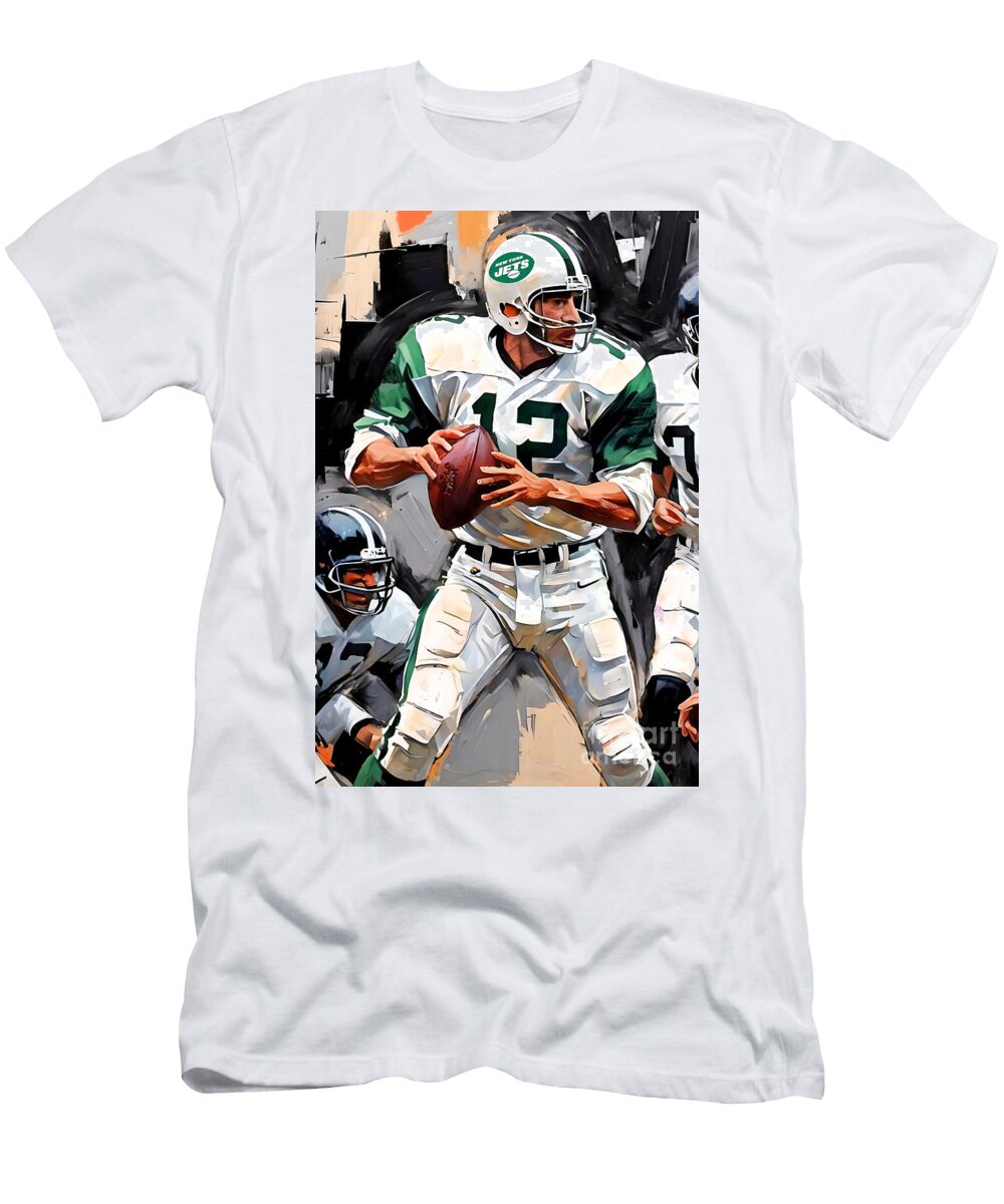 Broadway Joe Namath Abstract 1 Robert Williams T-Shirt